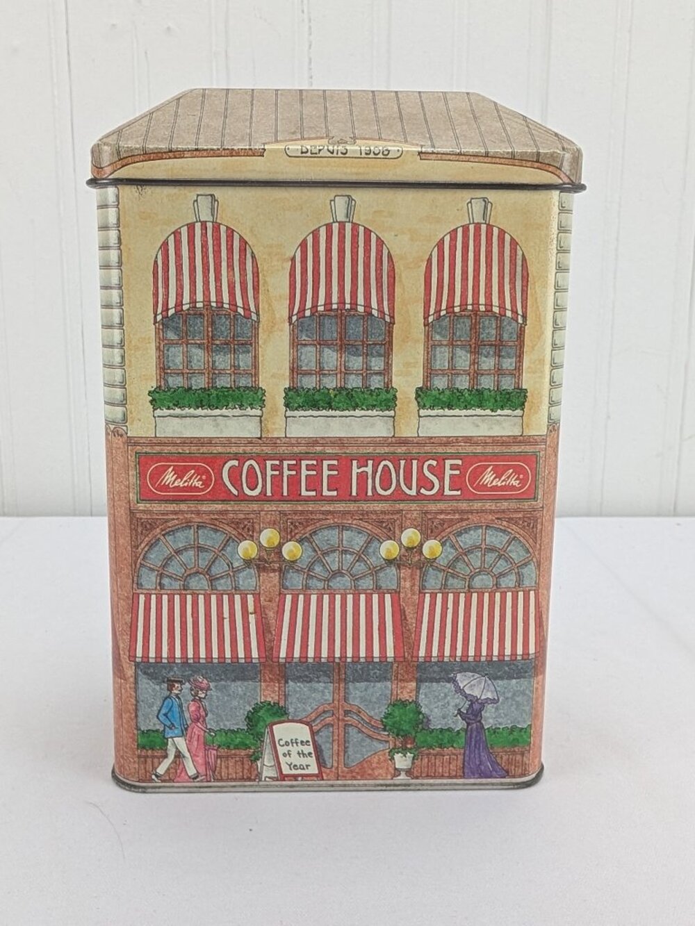 Melitta Coffee House Metal Tin Maison a Cafe Vintage Storage Container Decor 87